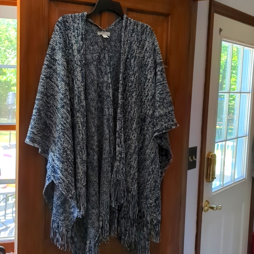 Blue and White Cardigan